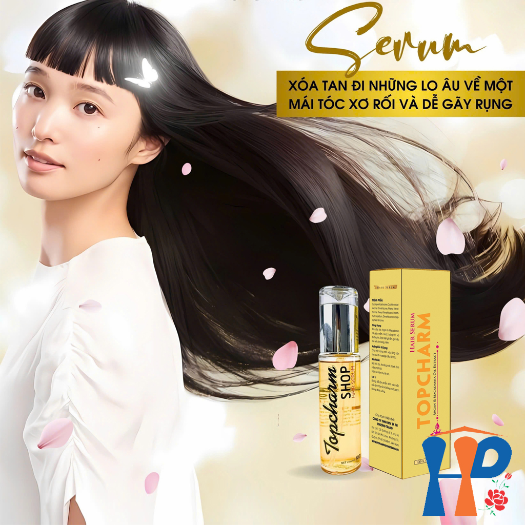 Tinh chất dưỡng tóc phục hồi hư tổn Topcharm Hair Serum Argan & Macadamia Oil Extract 100ml
