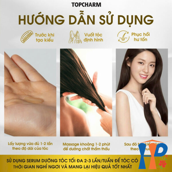 Tinh chất dưỡng tóc phục hồi hư tổn Topcharm Hair Serum Argan & Macadamia Oil Extract 100ml