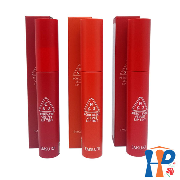 Son kem nhung Emsujoi Velvet Liptint 4ml (dưỡng mịn môi, bền màu với 3 tông thời trang)