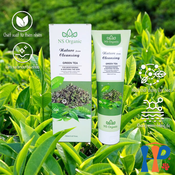 Sữa rửa mặt NS Organic Nature Foam Cleansing 150ml (Gạo Lức, Than Tre, Trà Xanh)