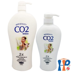 Sữa Tắm CO2 Hight Quality White 2X Enrich Goat Milk Shower Gel (Tinh chất sữa Dê, giữ ẩm, sáng da, lưu hương 2h)
