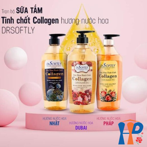 Sữa tắm tinh chất Collagen Drsoftly Perfume Shower Gel 700ml (lưu hương trên 2 giờ)
