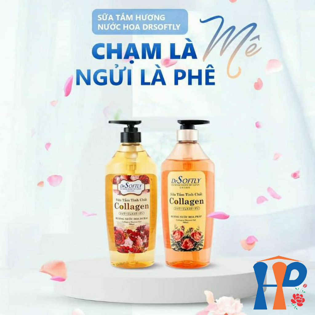 Sữa tắm tinh chất Collagen Drsoftly Perfume Shower Gel 700ml (lưu hương trên 2 giờ)