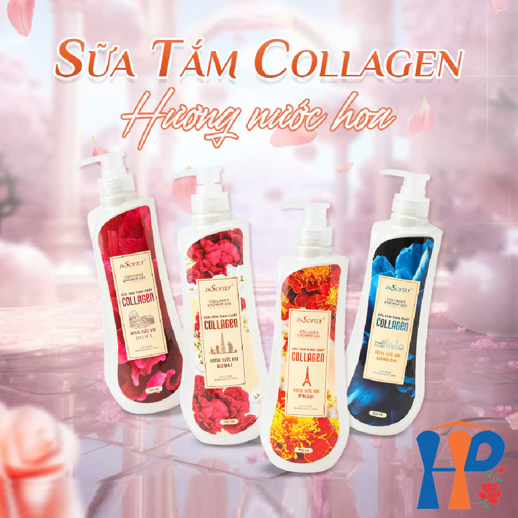Sữa tắm nước hoa Drsoftly Collagen Perfume Shower Gel 750ml