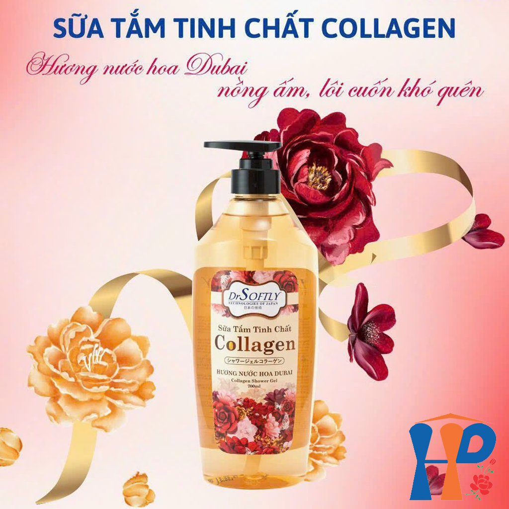 Sữa tắm tinh chất Collagen Drsoftly Perfume Shower Gel 700ml (lưu hương trên 2 giờ)