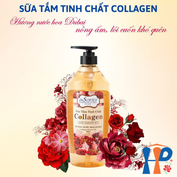 Sữa tắm tinh chất Collagen Drsoftly Perfume Shower Gel 700ml (lưu hương trên 2 giờ)