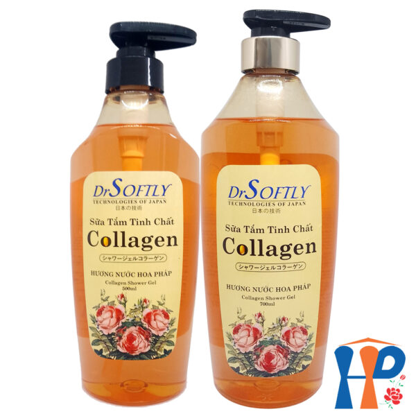 Sữa tắm tinh chất Collagen DrSoftly Bienvenue Perfume Shower Gel (hương hoa hồng Pháp nồng nàn)