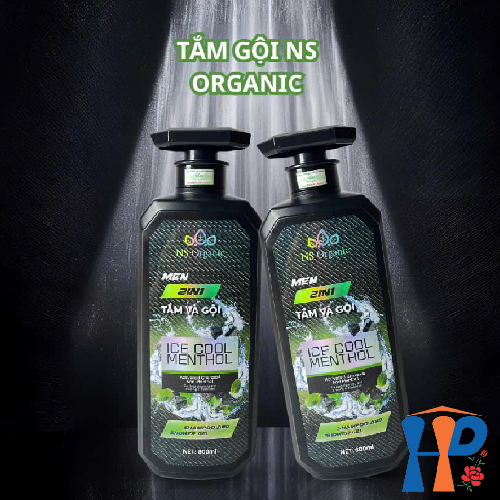 Tắm gội nam NS Organic Men 2 in 1 Ice Cool Menthol Shampoo & Shower Gel 800ml