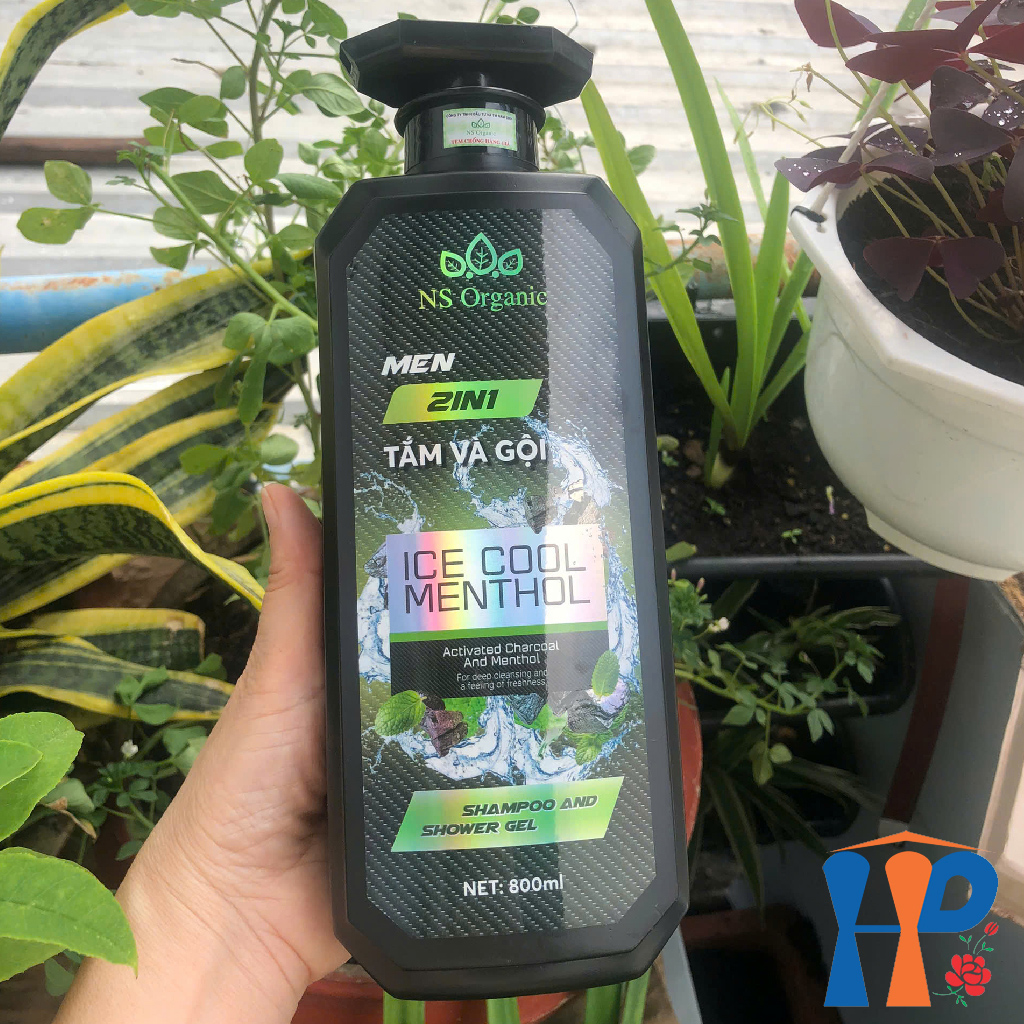 Tắm gội nam NS Organic Men 2 in 1 Ice Cool Menthol Shampoo & Shower Gel 800ml