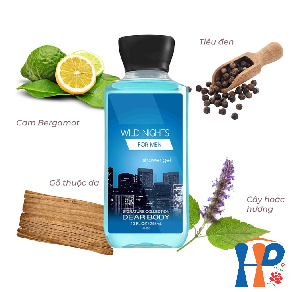 Dầu Tắm Gội Nam Dear Body For Men Hair & Body Wash Gel 295ml