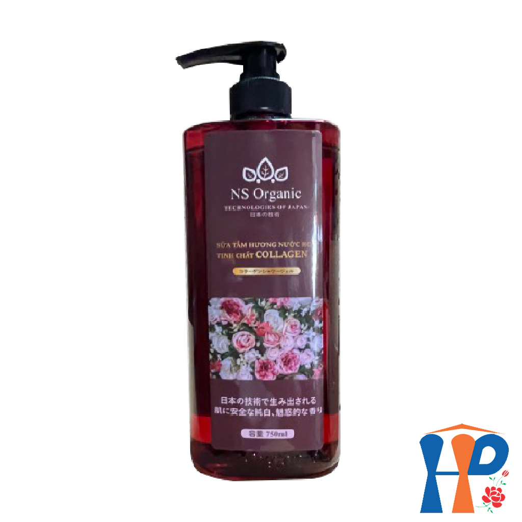 Sữa tắm tinh chất Collagen hương nước hoa NS Organic Collagen Perfume Shower Gel 750ml (lưu hương trên 2 giờ)