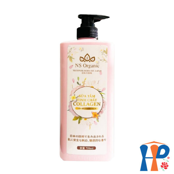 Sữa tắm tinh chất Collagen hương nước hoa NS Organic Collagen Perfume Shower Gel 750ml (lưu hương trên 2 giờ)