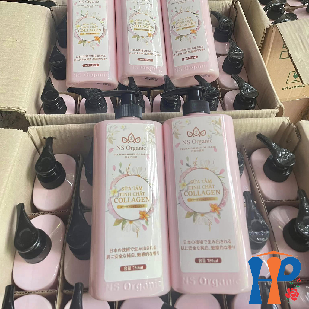 Sữa tắm tinh chất Collagen hương nước hoa NS Organic Collagen Perfume Shower Gel 750ml (lưu hương trên 2 giờ)