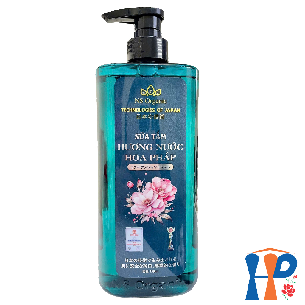 Sữa tắm tinh chất Collagen hương nước hoa NS Organic Collagen Perfume Shower Gel 750ml (lưu hương trên 2 giờ)