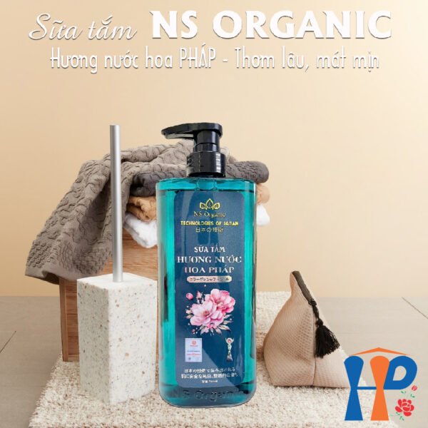 Sữa tắm tinh chất Collagen hương nước hoa NS Organic Collagen Perfume Shower Gel 750ml (lưu hương trên 2 giờ)