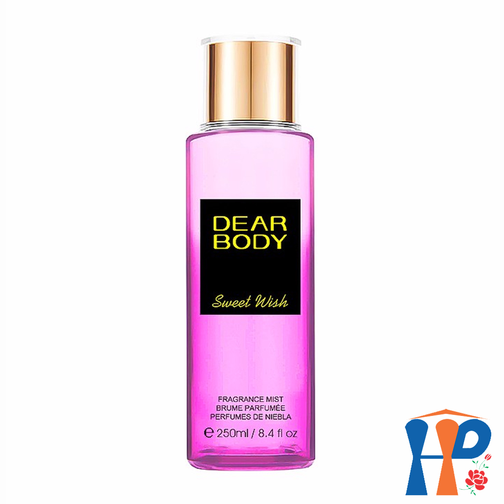 Xịt Thơm Nữ Dear Body Fragrance Mist 250ml (for woman, lưu hương từ 3 - 5 giờ)