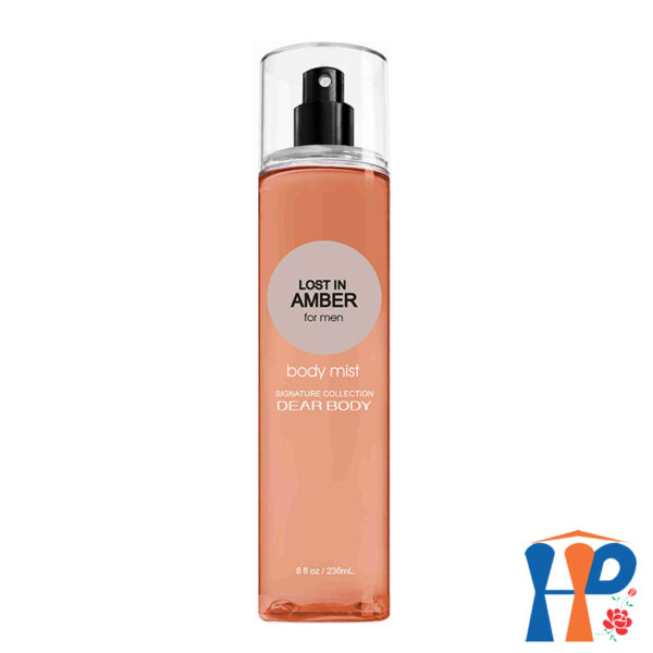 Xịt Thơm Toàn Thân Nam Dear Body Fine Fragrance Mist For Men 236ml (lưu hương 3 - 5 giờ)