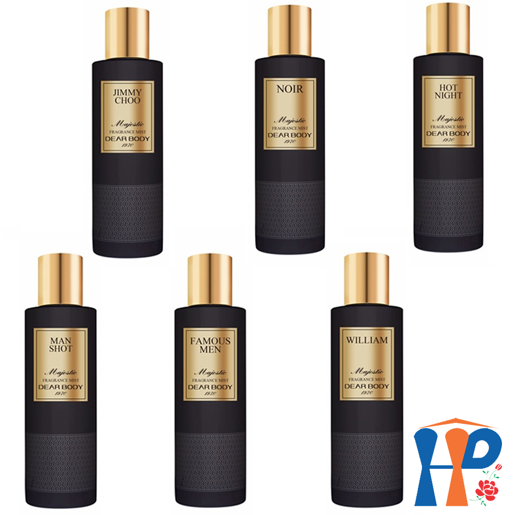 Xịt Thơm Toàn Thân Nam Dear Body Majestic Fragrance Mist 270ml (for man, lưu hương 3 - 5 giờ)